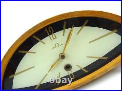 Very Rare Stunning 60s MID Century Vintage Teak Eyeball Desk Clock By Urosa