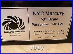Very Rare- Sunset 3rd rail O scale Brass NYC Mercury Passenger 4 Car Set