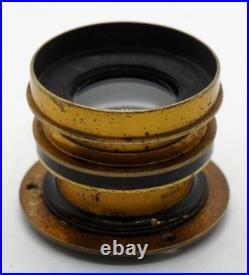 Very Rare Taylor Hobson Wide Angle brass lens 5.3 (13.5 cm) F11 6.5x4.5