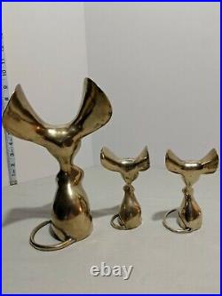 Very Rare, Three Brass Mice Sold as a set, solid brass