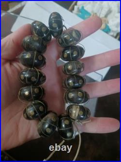 Very Rare, Vintage African Bone/horn Beaded Bracelet With Brass Prayer Beads