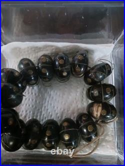 Very Rare, Vintage African Bone/horn Beaded Bracelet With Brass Prayer Beads