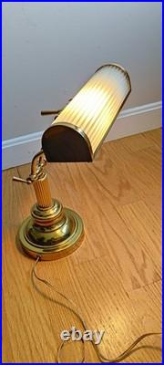 Very Rare Vintage Brass Adjustable Desk Lamp Bankers Lamp