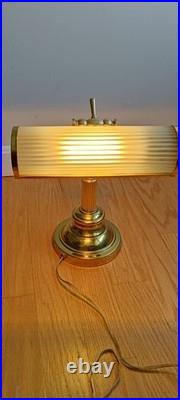 Very Rare Vintage Brass Adjustable Desk Lamp Bankers Lamp