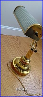 Very Rare Vintage Brass Adjustable Desk Lamp Bankers Lamp