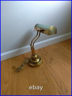 Very Rare Vintage Brass Adjustable Desk Lamp Bankers Lamp