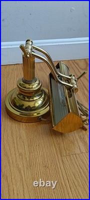 Very Rare Vintage Brass Adjustable Desk Lamp Bankers Lamp