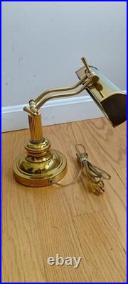 Very Rare Vintage Brass Adjustable Desk Lamp Bankers Lamp