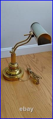 Very Rare Vintage Brass Adjustable Desk Lamp Bankers Lamp