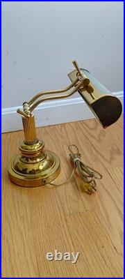 Very Rare Vintage Brass Adjustable Desk Lamp Bankers Lamp
