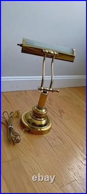 Very Rare Vintage Brass Adjustable Desk Lamp Bankers Lamp