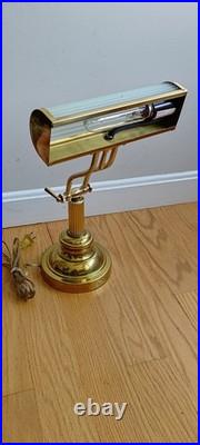 Very Rare Vintage Brass Adjustable Desk Lamp Bankers Lamp