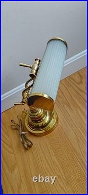 Very Rare Vintage Brass Adjustable Desk Lamp Bankers Lamp