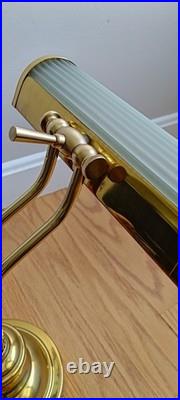 Very Rare Vintage Brass Adjustable Desk Lamp Bankers Lamp