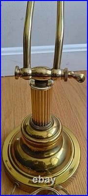 Very Rare Vintage Brass Adjustable Desk Lamp Bankers Lamp