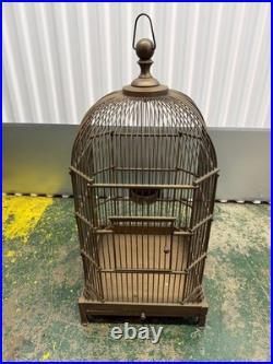 Very Rare Vintage Brass Birdcage Unique Solid Quality