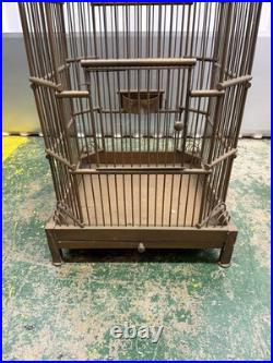 Very Rare Vintage Brass Birdcage Unique Solid Quality