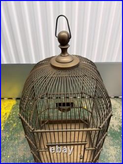 Very Rare Vintage Brass Birdcage Unique Solid Quality
