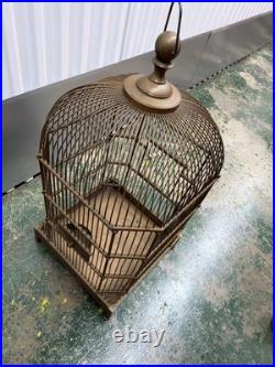 Very Rare Vintage Brass Birdcage Unique Solid Quality