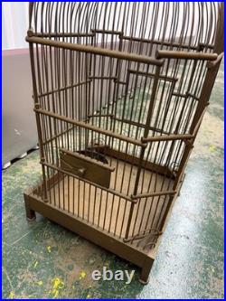 Very Rare Vintage Brass Birdcage Unique Solid Quality