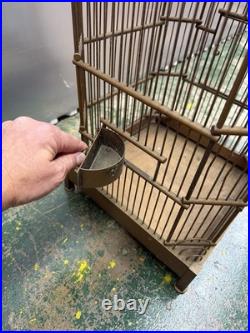 Very Rare Vintage Brass Birdcage Unique Solid Quality