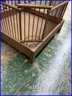 Very Rare Vintage Brass Birdcage Unique Solid Quality