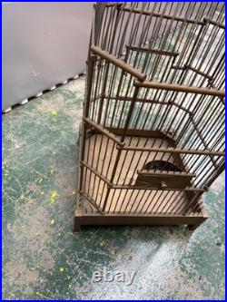Very Rare Vintage Brass Birdcage Unique Solid Quality