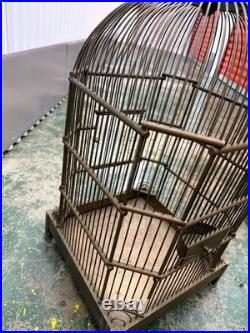 Very Rare Vintage Brass Birdcage Unique Solid Quality