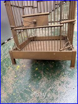 Very Rare Vintage Brass Birdcage Unique Solid Quality
