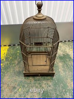 Very Rare Vintage Brass Birdcage Unique Solid Quality
