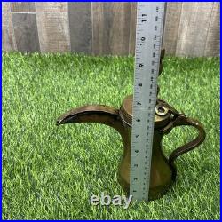 Very Rare Vintage Brass Dallah Coffee Pot Arabic Very Rare Vintage Brass Dallah Coffee Pot Arabic