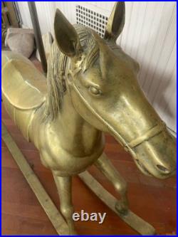 Very Rare Vintage Brass Horse 50 wide, 27 tall, 12 deep Very Rare Vintage Brass Horse 50 wide, 27 tall, 12 deep