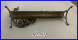 Very Rare Vintage Brass Menorah With Star Of David And Amethyst Accent