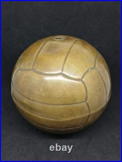 Very Rare Vintage Brass Soccer Ball, 17 Cm Tall