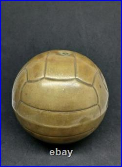 Very Rare Vintage Brass Soccer Ball, 17 Cm Tall