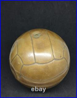 Very Rare Vintage Brass Soccer Ball, 17 Cm Tall