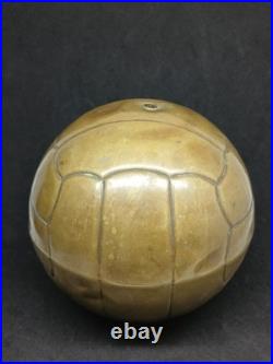 Very Rare Vintage Brass Soccer Ball, 17 Cm Tall