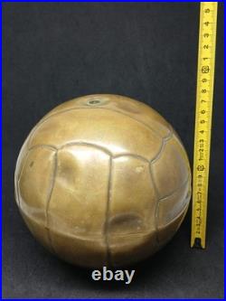 Very Rare Vintage Brass Soccer Ball, 17 Cm Tall