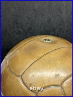 Very Rare Vintage Brass Soccer Ball, 17 Cm Tall