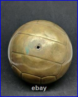 Very Rare Vintage Brass Soccer Ball, 17 Cm Tall