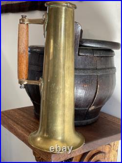 Very Rare Vintage Brass Steamship Salinometer Boiler Water Test Tankard