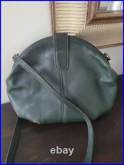 Very Rare Vintage Coach No 1321 102 Green Laurel/clam shell shoulder bag purse