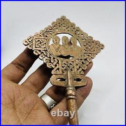 Very Rare Vintage Ethiopian Priest Blessing Cross Coptic Cross Cooper