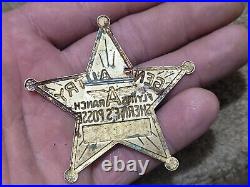 Very Rare Vintage Gene Autry Flying A Ranch Sheriff's Posse Brass Badge # 16017