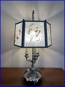 Very Rare Vintage Horn & Brannen Brass Plated Table Lamp Of Very High Quality