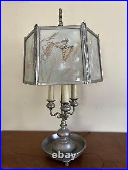 Very Rare Vintage Horn & Brannen Brass Plated Table Lamp Of Very High Quality