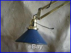 Very Rare Vintage Industrial Medical/dental Brass Wall Lamp Oc White Era