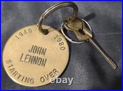 Very Rare Vintage? John Lennon Beatles 1940 1980 Starting Over Brass Keychain