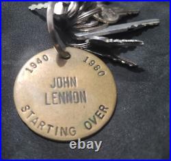 Very Rare Vintage? John Lennon Beatles 1940 1980 Starting Over Brass Keychain