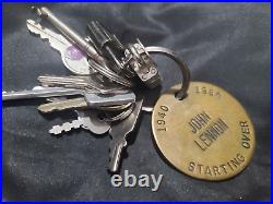 Very Rare Vintage? John Lennon Beatles 1940 1980 Starting Over Brass Keychain